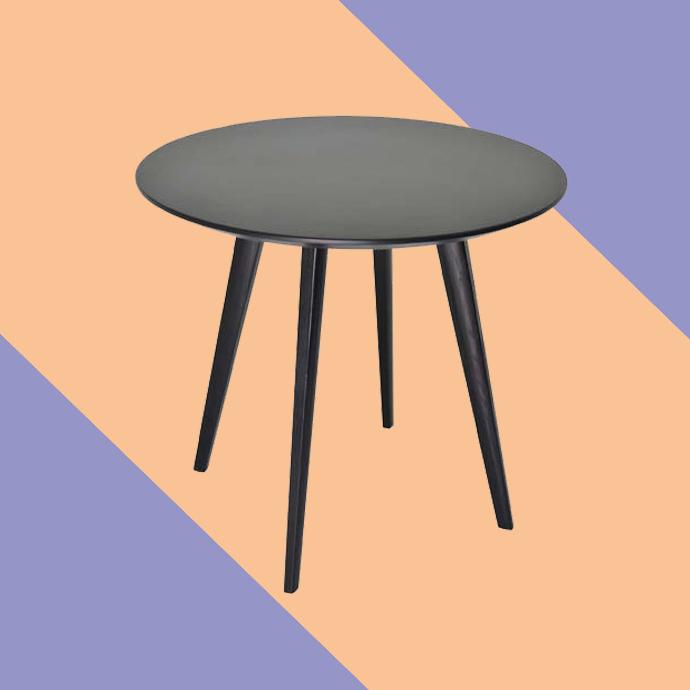 Small wooden round table