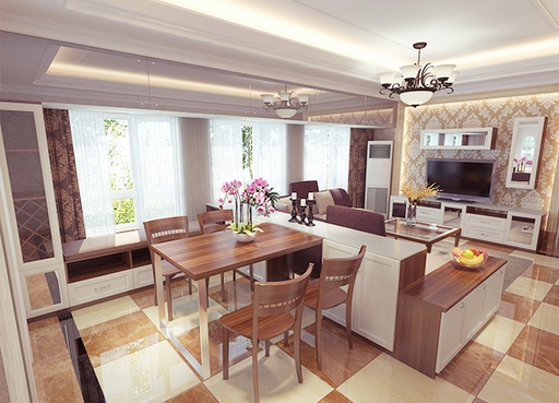 Modern minimalist dining room